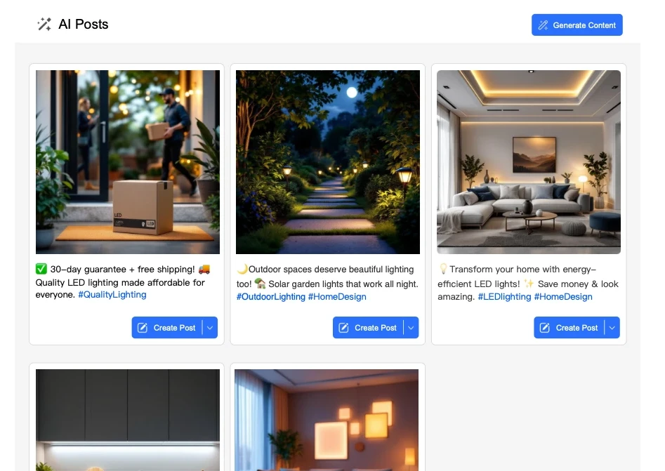 AI-Powered Post Ideas & Auto-Generation